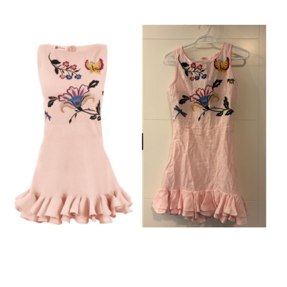 Fanm Mon Peach "Flirt" Mini Dress in Size XS